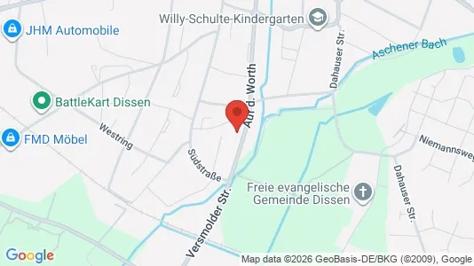 Apartments for rent i Osnabrück - kort over placeringen