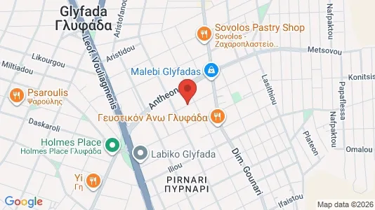 Apartments for rent i Glyfada - kort over placeringen