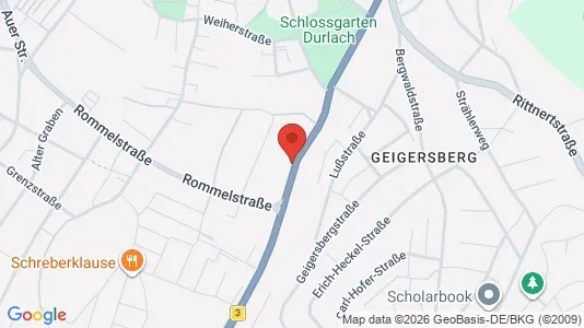 Apartments for rent i Karlsruhe - kort over placeringen