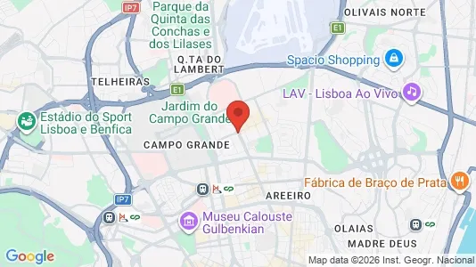 Apartments for rent i Lisboa Alvalade - kort over placeringen
