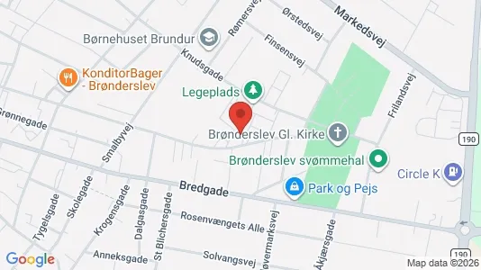 Apartments for rent i Brønderslev - kort over placeringen