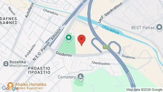 Apartments for rent i Patras - kort over placeringen
