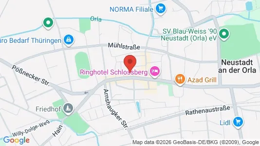Apartments for rent i Saale-Orla-Kreis - kort over placeringen
