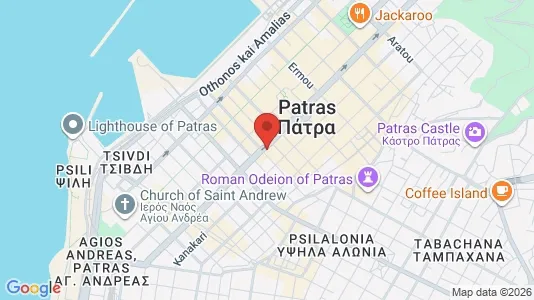 Apartments for rent i Patras - kort over placeringen