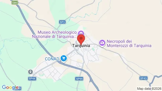 Apartments for rent i Tarquinia - kort over placeringen