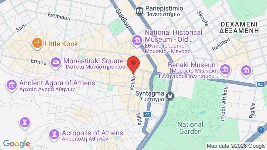 Apartments for rent i Athens Monastiraki - kort over placeringen