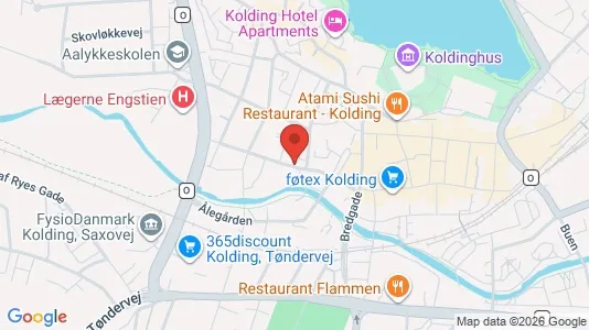 Rooms for rent i Kolding - kort over placeringen