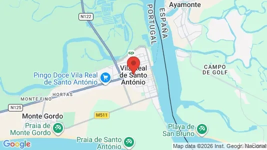 Apartments for rent i Vila Real de Santo António - kort over placeringen