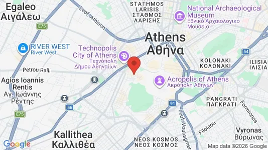 Apartments for rent i Athens Thiseio - kort over placeringen