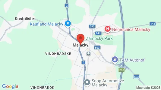 Apartments for rent i Malacky - kort over placeringen
