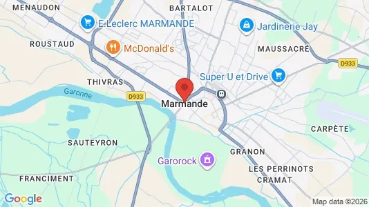 Apartments for rent i Marmande - kort over placeringen
