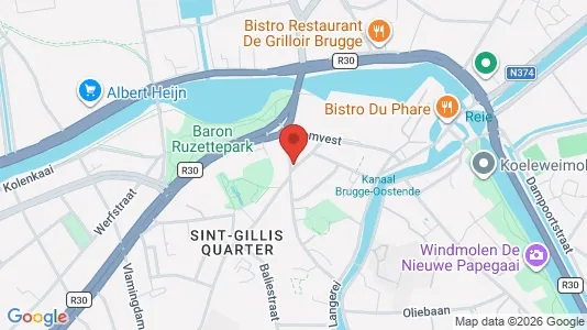 Apartments for rent i Brugge - kort over placeringen