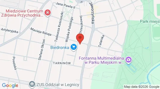 Apartments for rent i Legnica - kort over placeringen