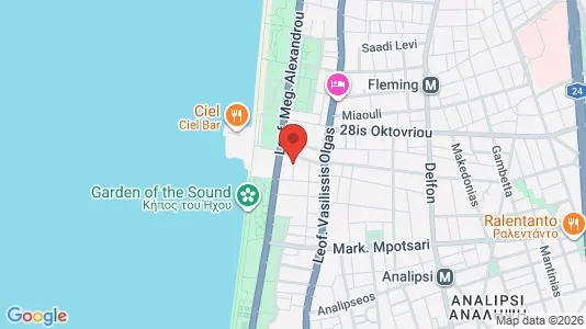 Apartments for rent i Thessaloniki - kort over placeringen