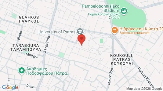 Apartments for rent i Patras - kort over placeringen