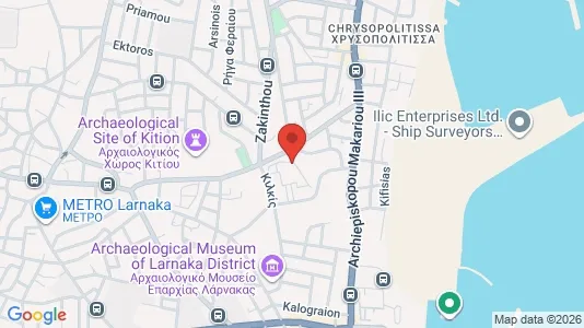 Apartments for rent i Larnaca - kort over placeringen
