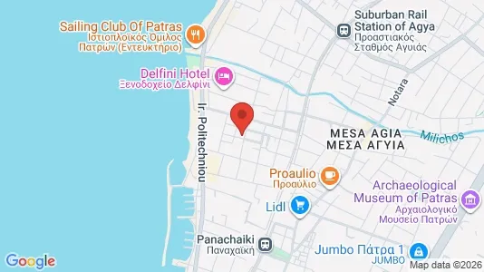 Apartments for rent i Patras - kort over placeringen