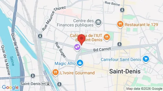 Rooms for rent i Saint-Denis - kort over placeringen