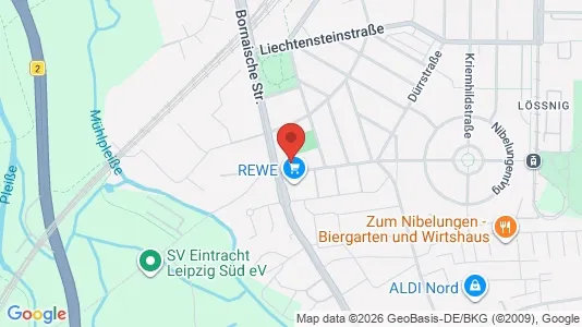 Apartments for rent i Leipzig - kort over placeringen