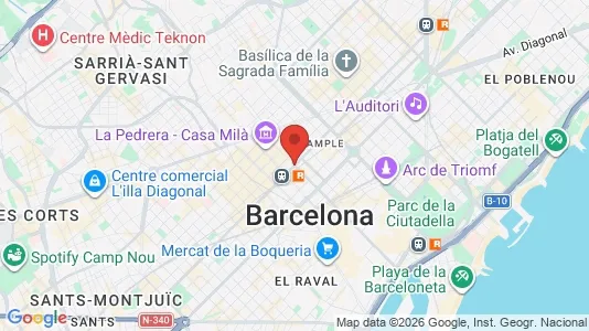 Rooms for rent i Barcelona Eixample - kort over placeringen