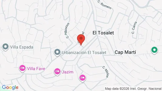 Apartments for rent i Jávea/Xàbia - kort over placeringen