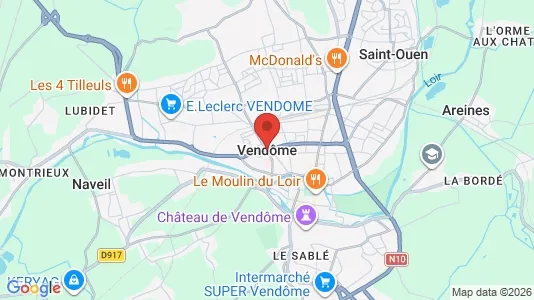 Apartments for rent i Vendôme - kort over placeringen