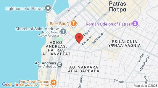 Apartments for rent i Patras - kort over placeringen