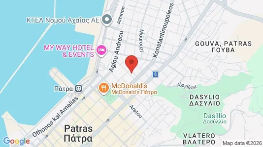 Apartments for rent i Patras - kort over placeringen