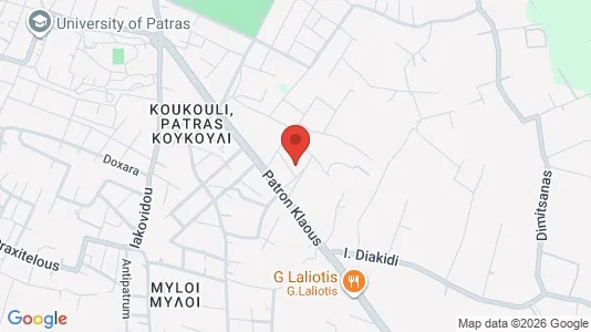 Apartments for rent i Patras - kort over placeringen