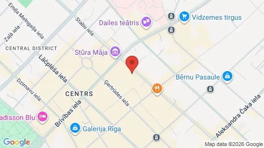 Apartments for rent i Riga Centrs - kort over placeringen