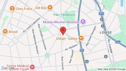 Apartments for rent i Brussels Elsene - kort over placeringen