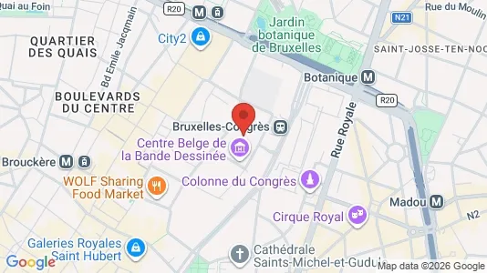Apartments for rent i Stad Brussel - kort over placeringen