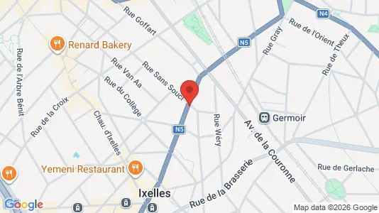 Apartments for rent i Brussels Elsene - kort over placeringen