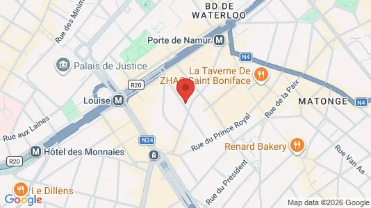 Apartments for rent i Brussels Elsene - kort over placeringen