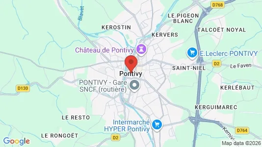 Apartments for rent i Pontivy - kort over placeringen
