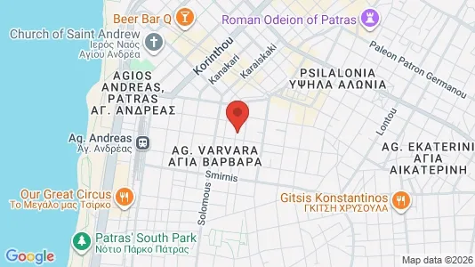 Apartments for rent i Patras - kort over placeringen