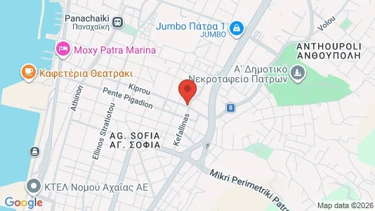 Apartments for rent i Patras - kort over placeringen