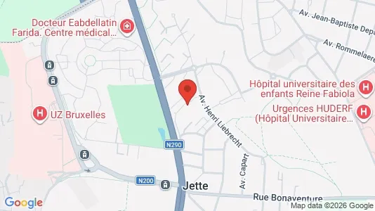 Apartments for rent i Brussels Jette - kort over placeringen