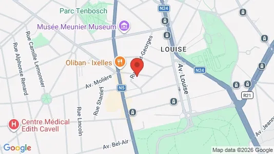 Apartments for rent i Brussels Elsene - kort over placeringen