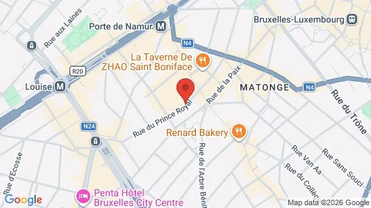 Apartments for rent i Brussels Elsene - kort over placeringen