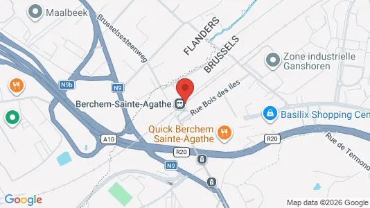 Apartments for rent i Brussels Sint-Agatha-Berchem - kort over placeringen