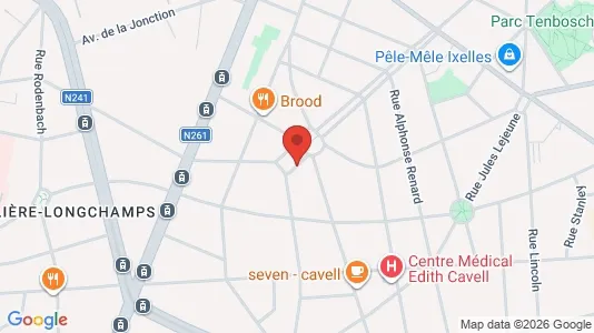 Apartments for rent i Brussels Elsene - kort over placeringen