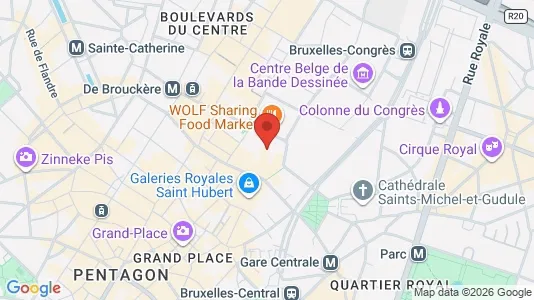 Apartments for rent i Stad Brussel - kort over placeringen
