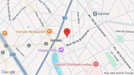 Apartments for rent i Brussels Elsene - kort over placeringen