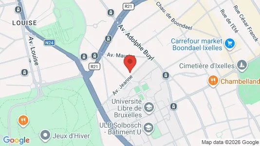 Apartments for rent i Brussels Elsene - kort over placeringen