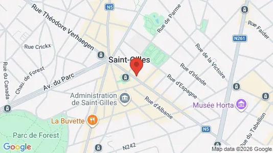 Apartments for rent i Brussels Sint-Gillis - kort over placeringen