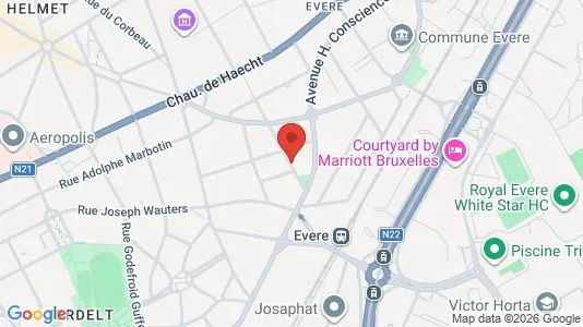 Apartments for rent i Brussels Evere - kort over placeringen