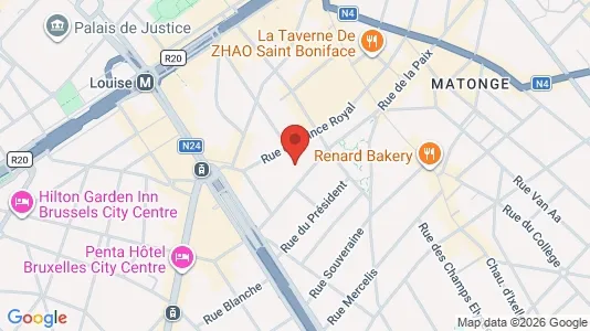 Apartments for rent i Brussels Elsene - kort over placeringen