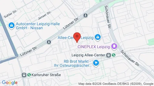 Apartments for rent i Leipzig - kort over placeringen