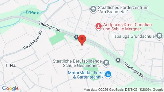 Apartments for rent i Gera - kort over placeringen